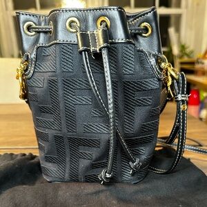 Fendi Mon Tresor Canvas Bag black